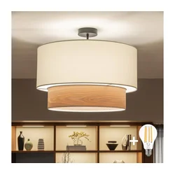 Brilagi - LED plafonski luster CERIA 1xE27/60W/230V prečnik 50 cm crna/bela/bež