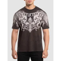 Affliction Winged Up moška majica dk.brown crystal