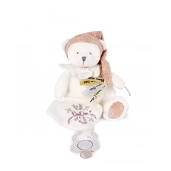 Doudou Meda mazilica sa kopčom za dudu 20cm - roze ( DC4330 )