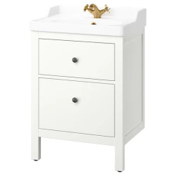 HEMNES / RUTSJÖN Post.umiv. s fiokama/umiv/slavinom, bela, 62x49x95 cm