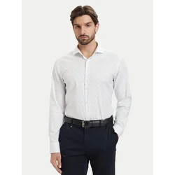 BOSS Srajca Hank 50560687 Bela Regular Fit