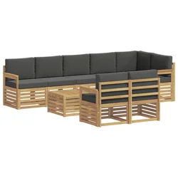Set vanjskih sofa 8 pcs Bijela i antracit 59 x 59 x 37 cm