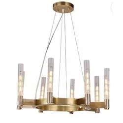 Ordo 65 cm - moderen lestenec zlate steklene cevi