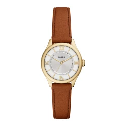 FOSSIL Analogna ura GILMORE konjak/zlata/črna/srebrna