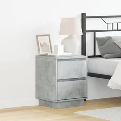 Noćni ormar s ladicama 2 pcs Betonski sivi 39 x 34,5 x 50 cm