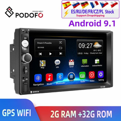 Podofo 2din Car Radio 2 32G Android GPS Navi Car Multimedia Player For VW TOYOTA GOLF Nissan Hyundai Kia CR-V autoradio