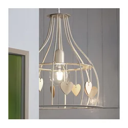 ONLI - Luster na sajli LEONILDE 1xE27/15W/230V bež