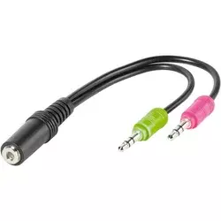 VIVANCO Adapter za slušalke VIVANCO 3,5 mm, 0,1 m, (5000093452)