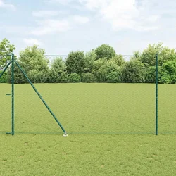 vidaXL šesterokotna ograja zelena 1.5x50 m jeklo