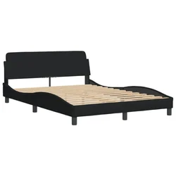 Okvir za krevet Dover crni 140 x 190 cm od tkanine