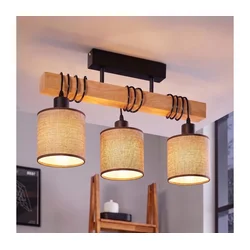 Brilagi - Plafonski luster NUBILA 3xE27/60W/230V borovina/braon