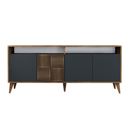 Hanah Home Milan Komoda, Sivo-Braon