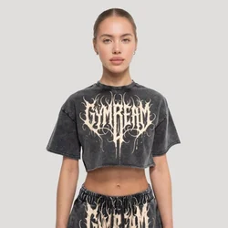 GymBeam Women‘s Abyss Cropped T-shirt Charcoal