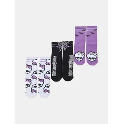 Sinsay - Duge čarape sa pamukom, pakovanje od 3 komada Monster High - šareno