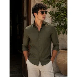 G726 DEWBERRY MENS SHIRT-GREEN