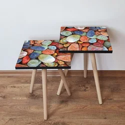 Hanah Home Set klub stočića 2Shp17, 2 komada, Šareni