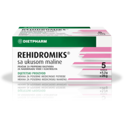Dietpharm Rehidromiks sa ukusom maline, 5 kesica