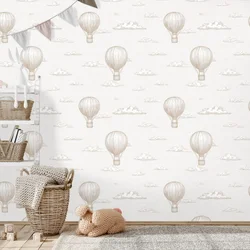 Samolepilna tapeta baloni na vroč zrak v oblakih - 196x132