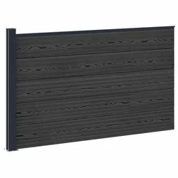 Panel ograde WPC i aluminij Crna