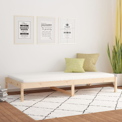 vidaXL Dnevna postelja 90x190 cm 3FT trdna borovina