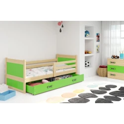 Furnitura POSTELJA RICO 90x200 s predalom in GRATIS ležiščem - BOR-ZELENA