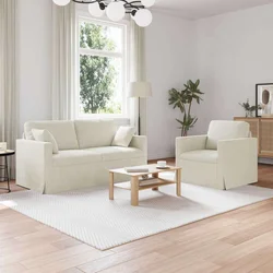 Set sofe 2 pcs Krema 158 x 78 x 80 cm Baršun