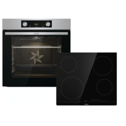 Gorenje Jump Ugradni set , Staklokeramička ploča i multifunkcijska rerna, 77 l, Inox