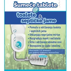 Custom Bio Set Šumećih tableta za septičke jame Fizzi, 3 komada, Plave