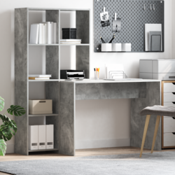 Stol Betonski sivi 138,5 x 55 x 143 cm Konstruirano drvo