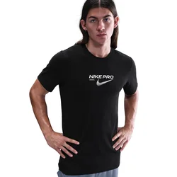 NIKE Funkcionalna majica PRO črna/bela