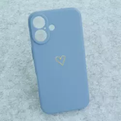Maska Golden Heartbeat za iPhone 16 plava