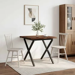 vidaXL Jedilna miza z naravno robom 90 x 90 x 75 cm
