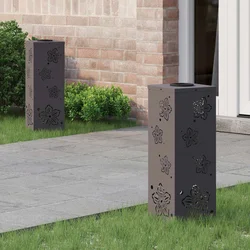 Solarna LED svjetlost za stazu 2 pcs Crna Hladno valjana čelika