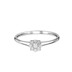DIAMANT LETERNEL Prstan Ring aus 375 Weißgold mit Diamant srebrna