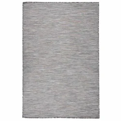 Vidaxl Zunanja preproga ploščato tkanje 120x170 cm rjava in modra