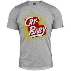 011Shop Muška majica kratkih rukava Cry Baby, Svetlosiva