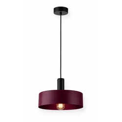 Luster na sajli HAKI 1xE27/60W/230V bordo/crna