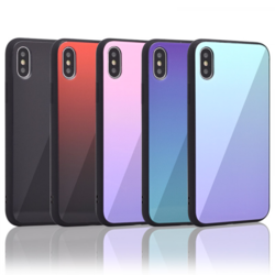 Maska Glass Mirror za iPhone XS Max plava.