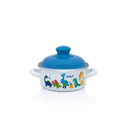 Metalac plitka šerpa 14cm/1l sa poklopcem Dinosaur