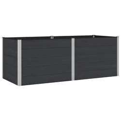 Povišena vrtna gredica Crna 250 x 100 x 91 cm