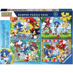 RAVENSBURGER Puzzle Sonic the Hedgehog 4x100 kosov