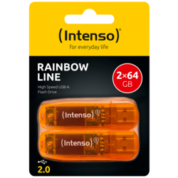 INTENSO USB Flash drive Hi-Speed USB 2.0 USB2.0-64GB/Rainbow, 64GB, Rainbow Line, 2 komada