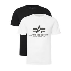 Alpha Industries Komplet t-shirt majic? Basic 106524 Bela Regular Fit