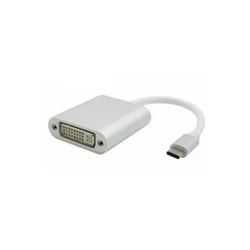 FAST ASIA Adapter - konvertor USB 3.1 tip C (M) - DVI (F) srebrni