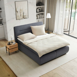 Bessagi Home Postelja Boxspring Bella, Siva, Z Nadvložkom, 200x200