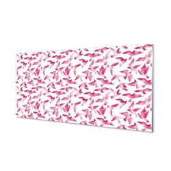 tulup.si Steklena slika Roza ptice 140x70 cm 2 obešalnika