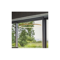 Ideal Lux - LED luster na sajli ORACLE SLIM LED/37W/230V 4000K prečnik 70 cm zlatna