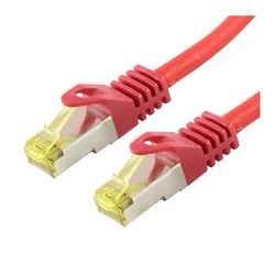 Profesionalni SFTP/LSOH CAT6A 3M patch kabel, rdeč, TCR6ASS030R