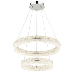 Globo 67387-60 - LED prigušiva visilica na sajli LAUREL LED/60W/230V prozirna + daljinski upravljač