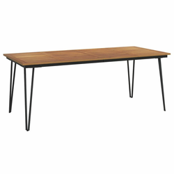 Vrtni stol s U-nogama 200x90x75 cm od masivnog drva bagrema